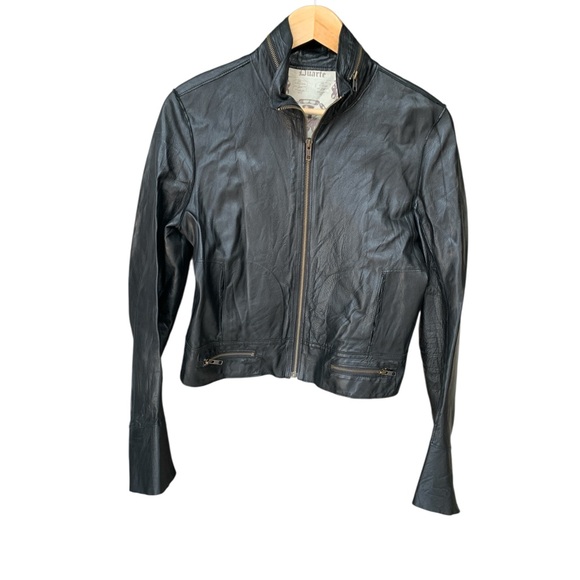 DUARTE Lambskin LEATHER Moto Jacket - Picture 2 of 6